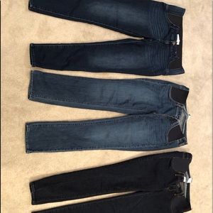 Three pairs of side panel maternity jeans